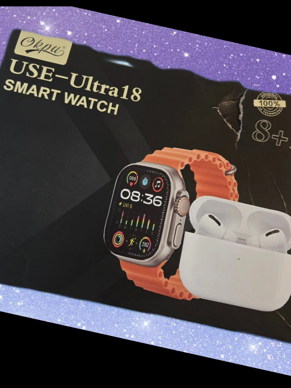 Okpu Smartwatch with Earbuds And 8 Band Plus